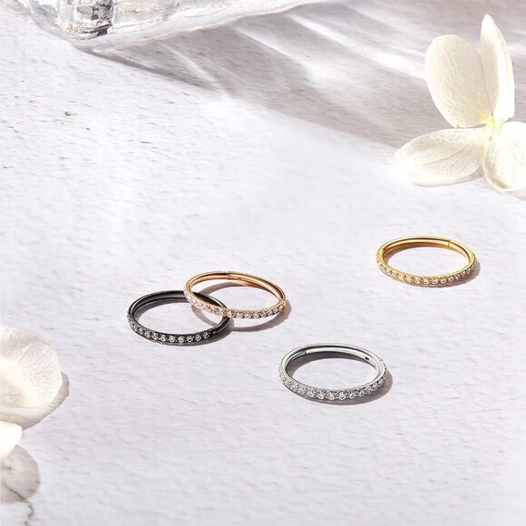 Hypoallergenic 20G-14G Surgical Steel Nose Rings – Versatile & Stylish Designs - Picture 2 of 6